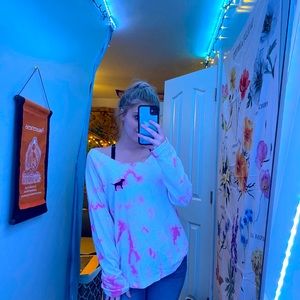 Pink oversize pull over